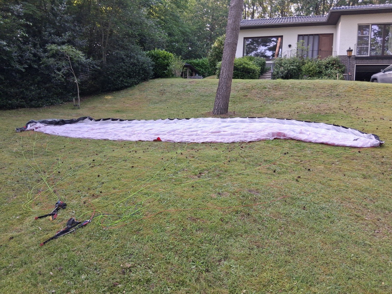 paramotorscherm, Ophalen, Gebruikt, Scherm