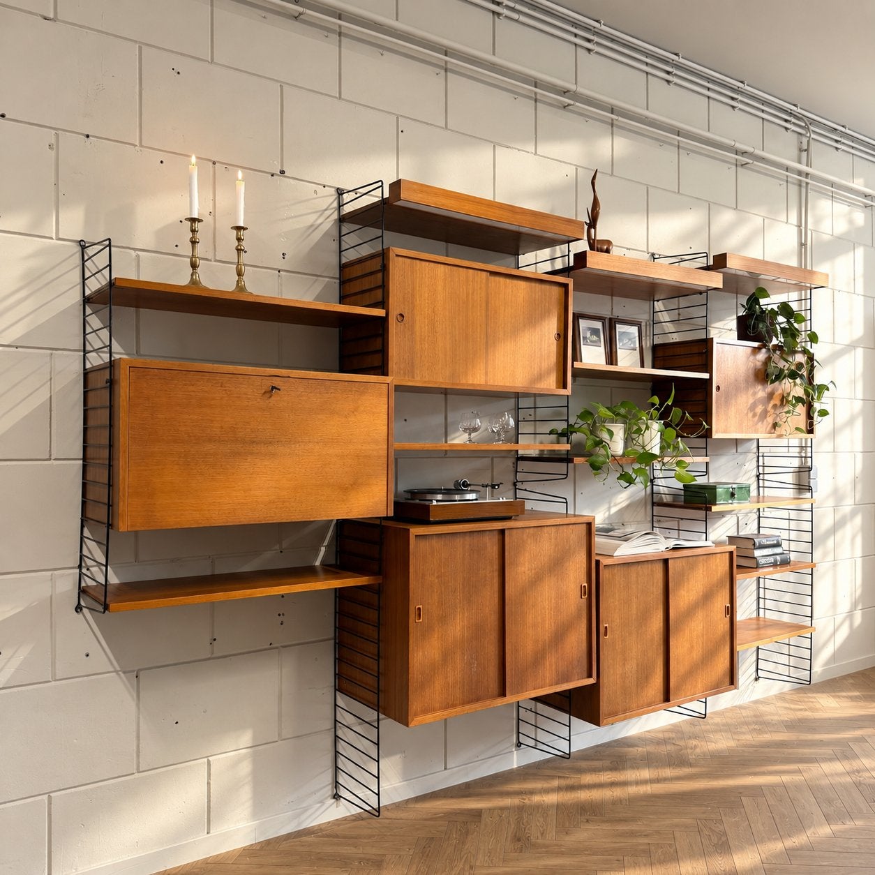 Vintage design wandsysteem •Nisse String•, Huis en Inrichting, Ophalen of Verzenden, Gebruikt