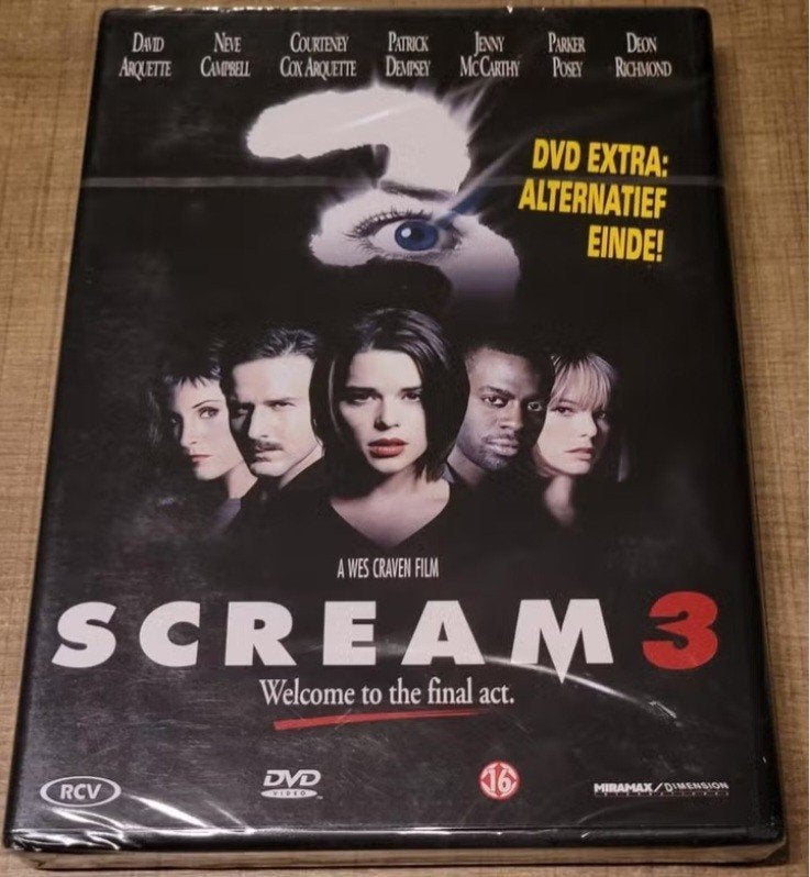 Scream 3 (nieuw!), Cd's en Dvd's, Dvd's | Horror, Engels, Vanaf 16 jaar, Ophalen of Verzenden, Nieuw in verpakking
