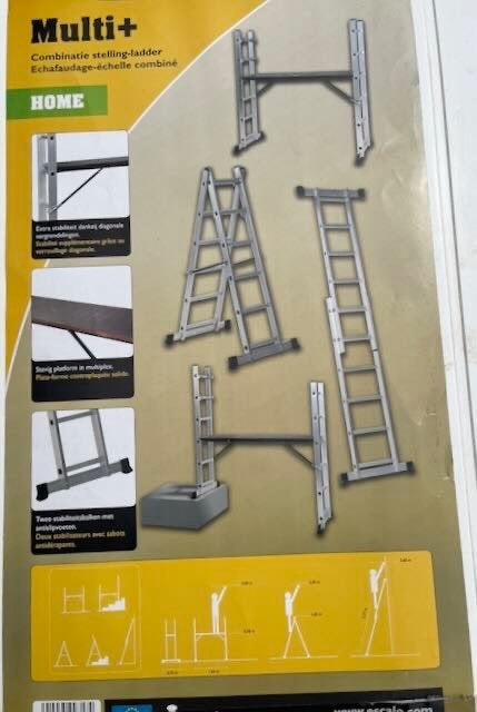 Combinaison d'échafaud et échelle, Bricolage & Construction, 2 à 4 mètres, Pliable ou rétractable/escamotable, Échelle, Enlèvement