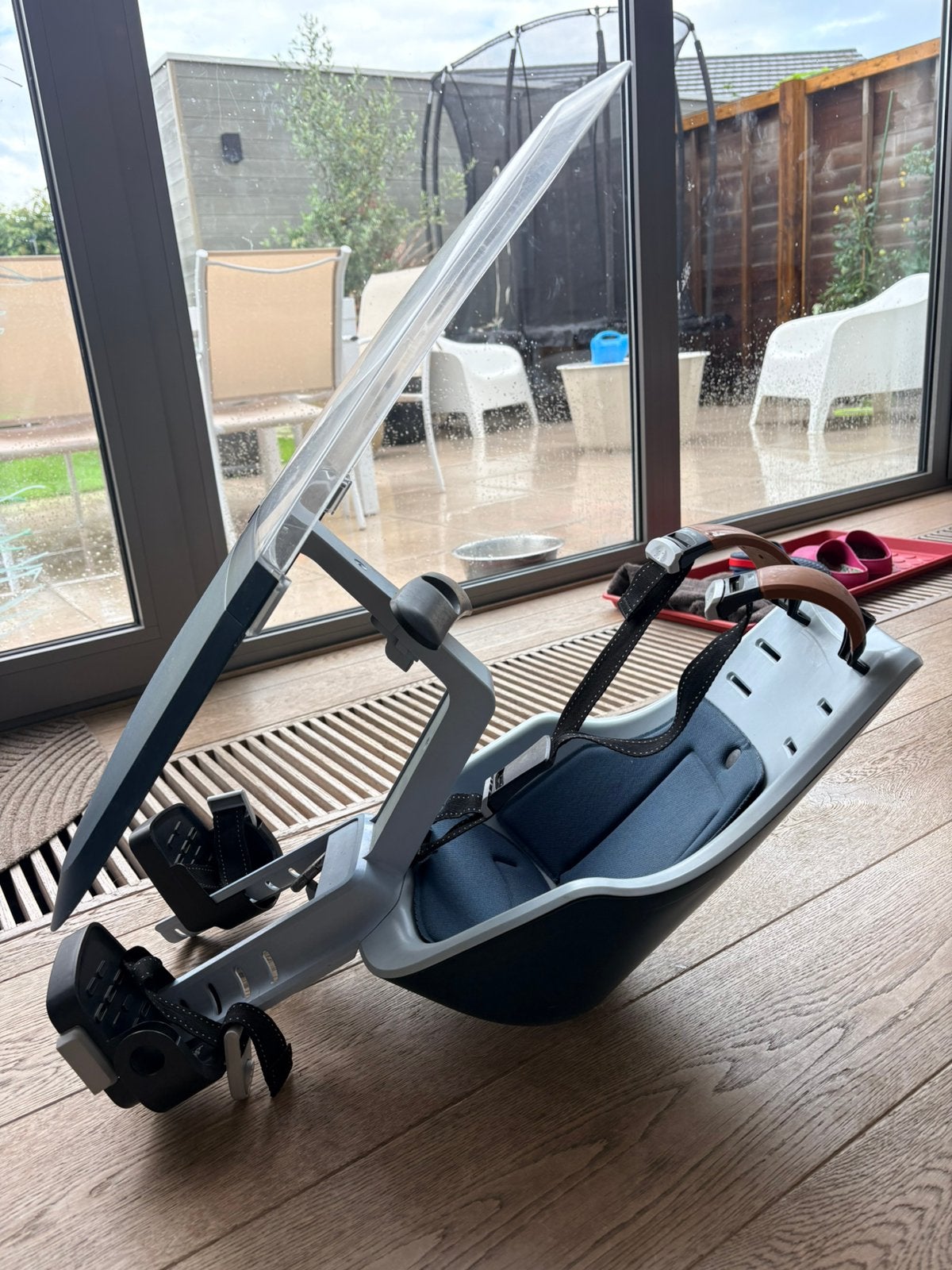 Bobike fietsstoeltje + windscherm, Fietsen en Brommers, Ophalen, Voorzitje, 0 t/m 13 kg, Gebruikt