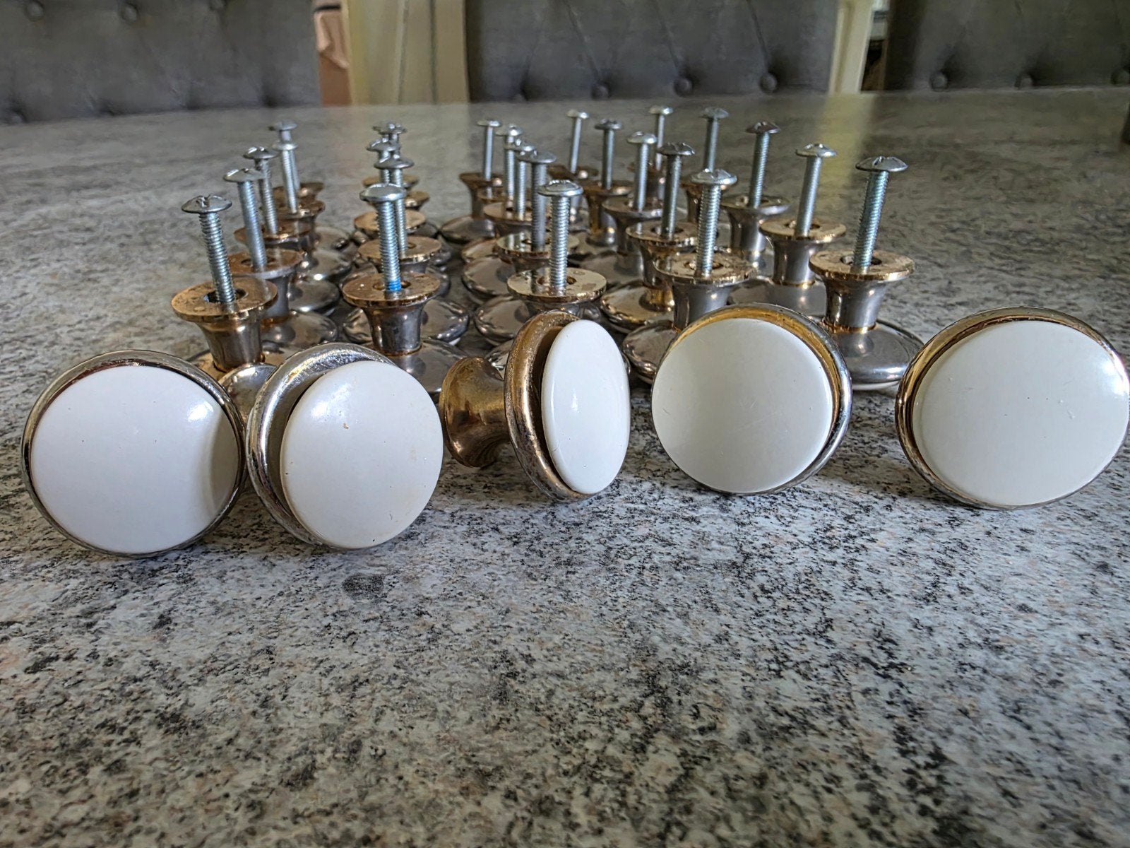 Vintage 30stuks knoppen voor keukenkastjes, Antiek en Kunst, Ophalen of Verzenden
