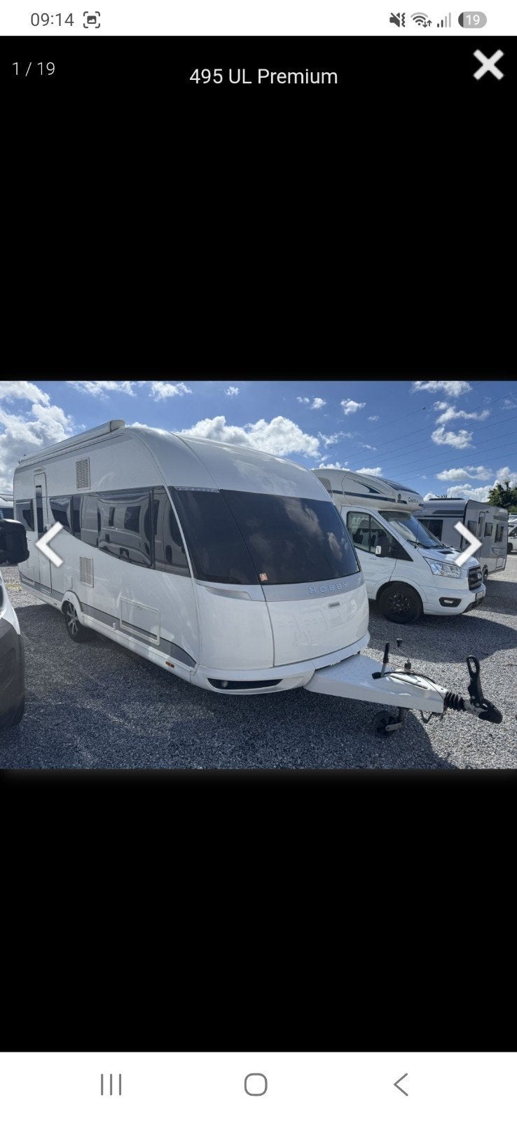Hobby premium caravane, Ophalen, Gebruikt