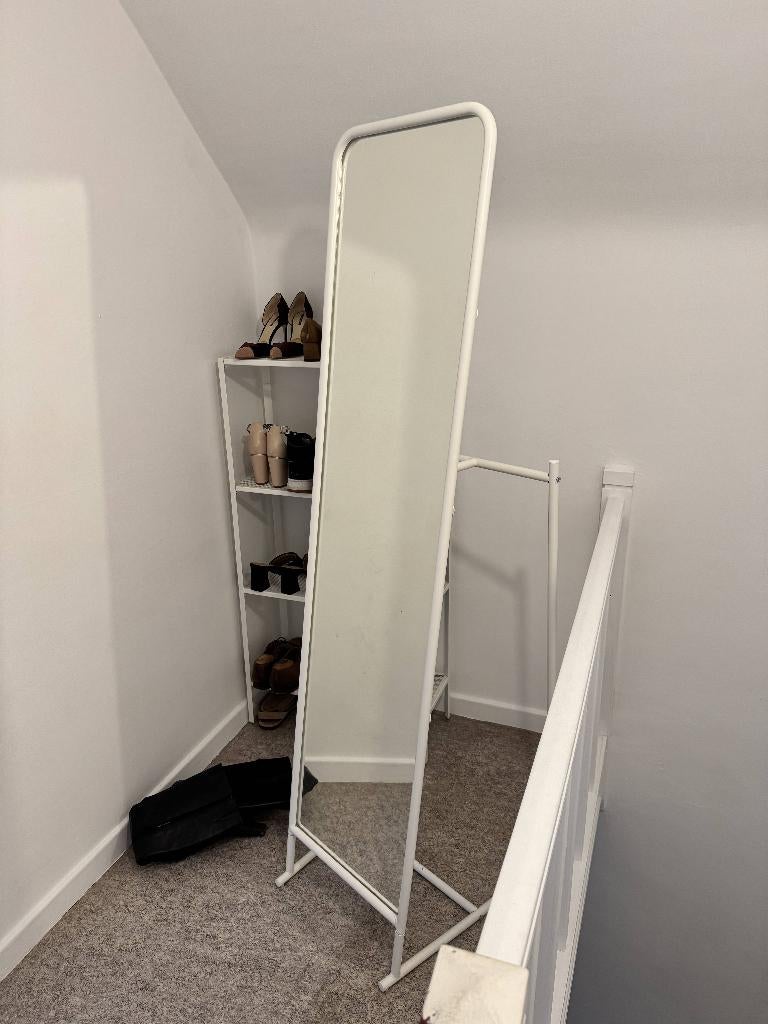 Miroir sur pied IKEA KNAPPER blanc – 48 x 160 cm, Maison & Meubles, Accessoires pour la Maison | Miroirs, Enlèvement