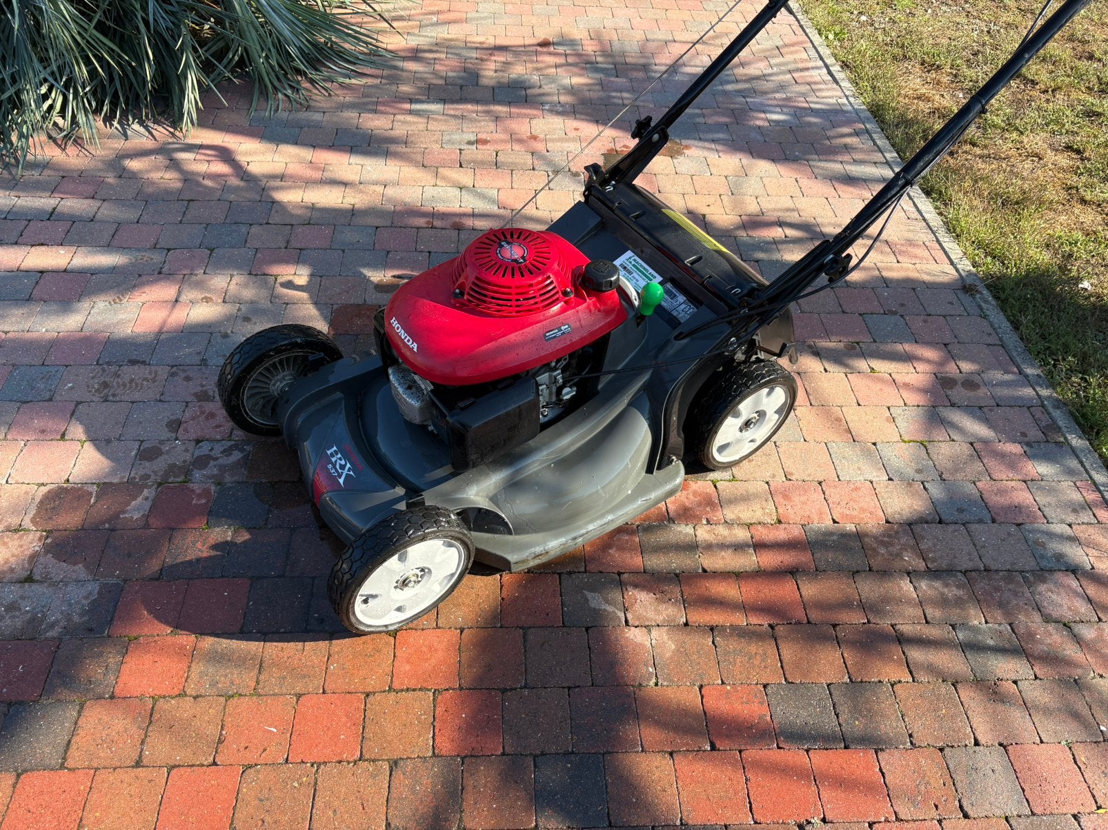 Honda HRX 537 in zeer goed staat, Tuin en Terras, Ophalen, Zo goed als nieuw, Opvangbak
