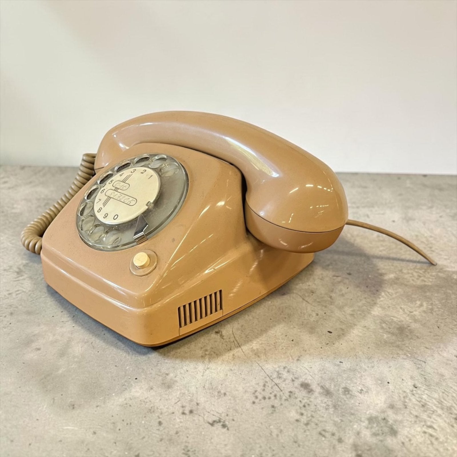 Vintage beige telefoon / retro telefoon FTR, Ophalen of Verzenden, Gebruikt