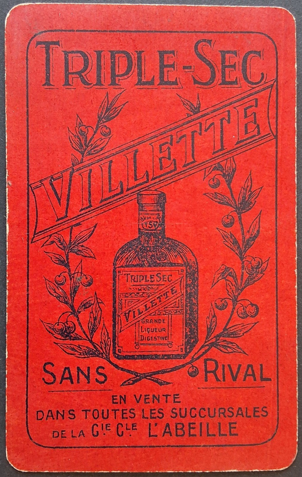 1 Speelkaart  Villette, Ophalen of Verzenden