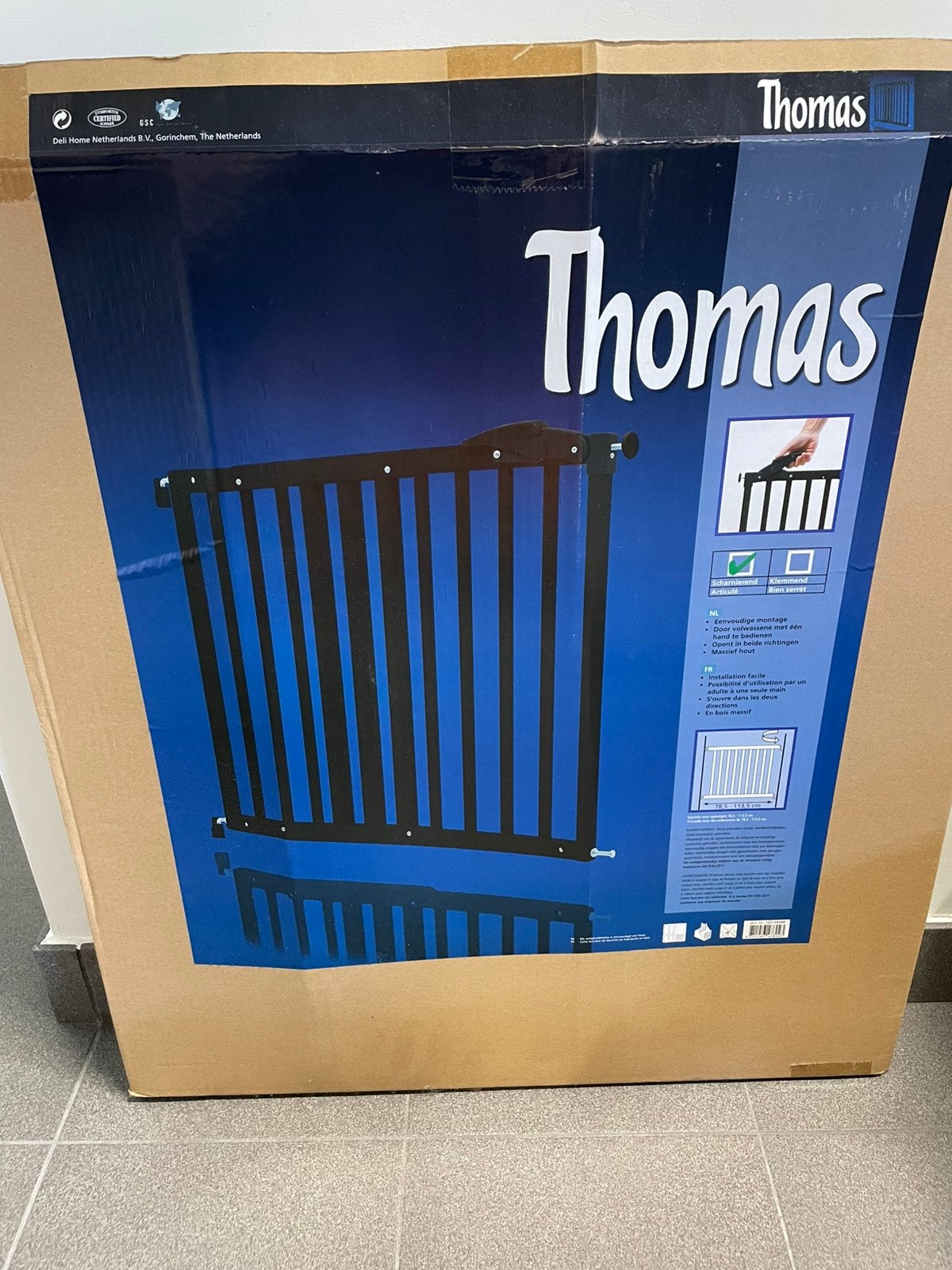 Porte d'escalier Thomas - noire, Neuf, 100 à 115 cm, Enlèvement, Autres types