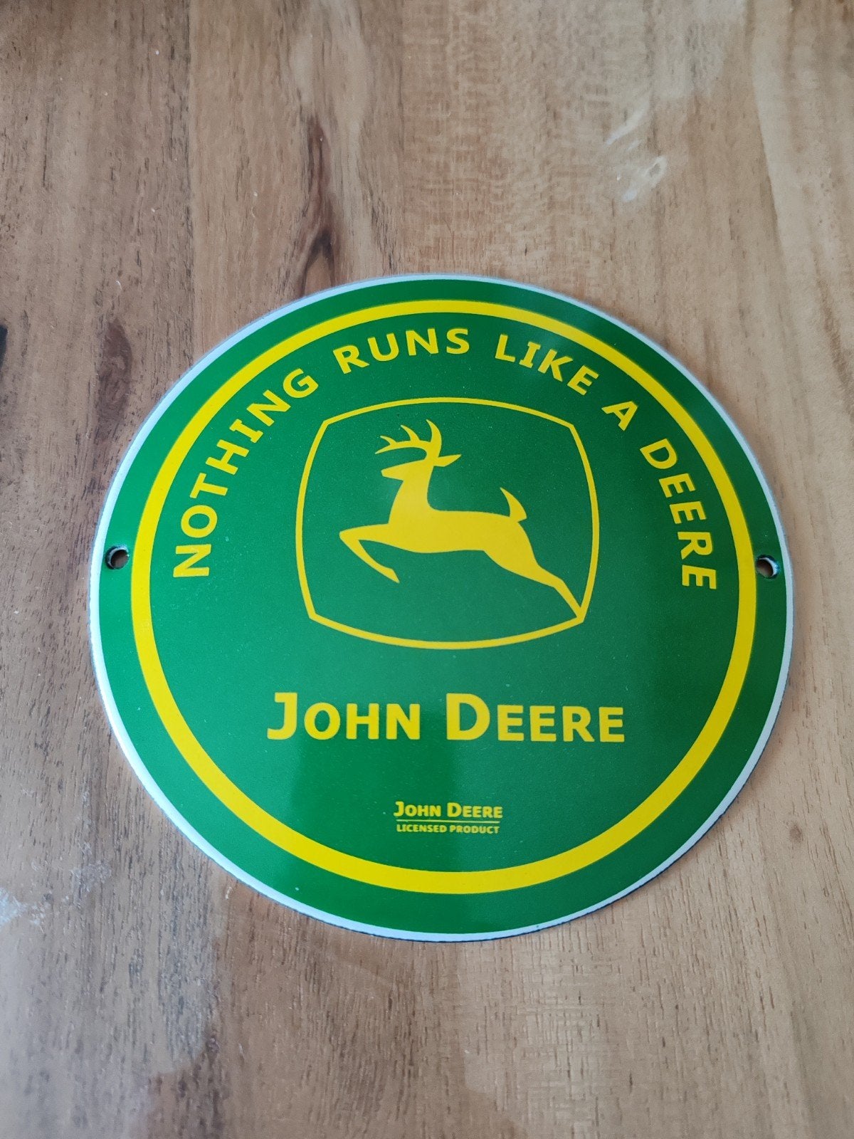 Emaille bord van John Deere, Ophalen of Verzenden, Zo goed als nieuw, Reclamebord