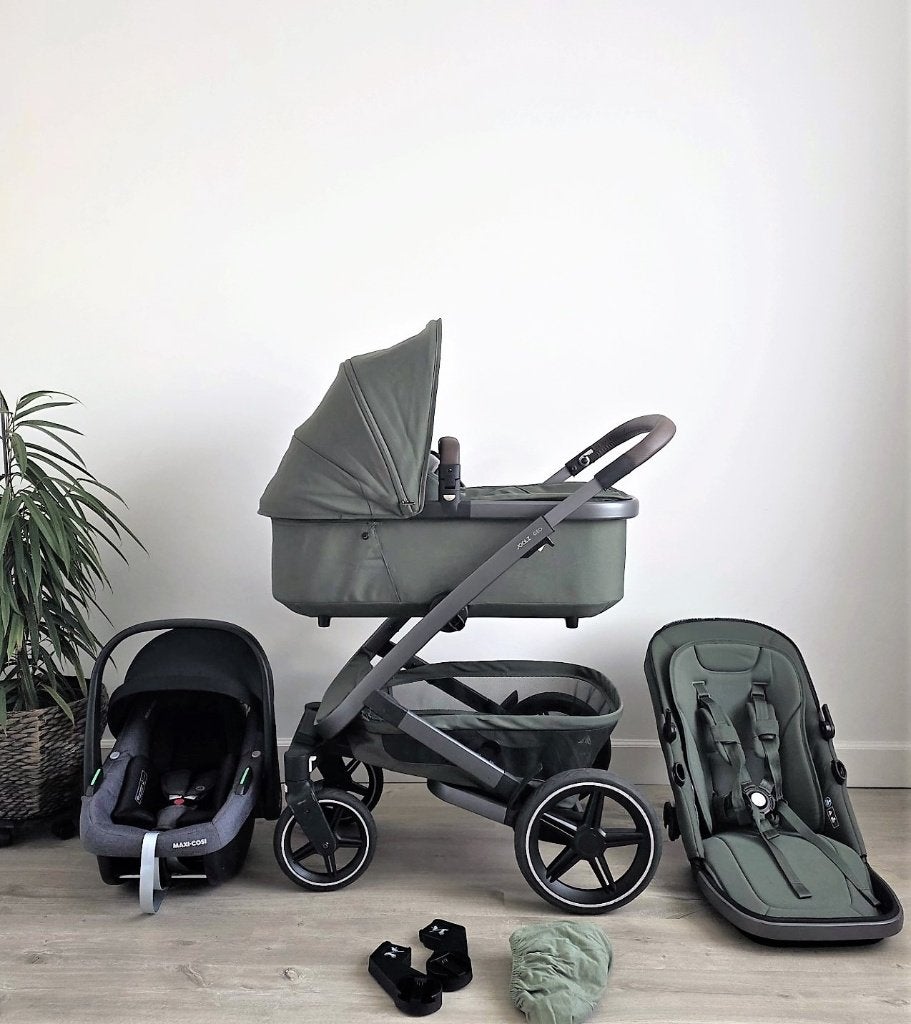 Joolz Geo3 Forest Green, Ophalen of Verzenden, Zo goed als nieuw, Met autostoeltje, Kinderwagen