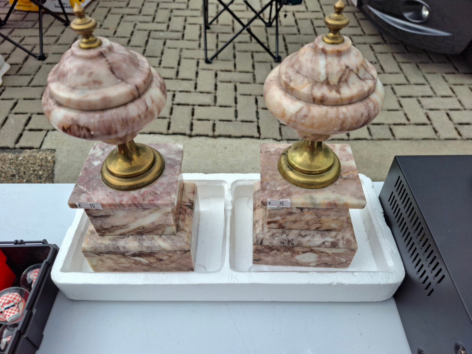2 marmeren, Antiek en Kunst, Ophalen