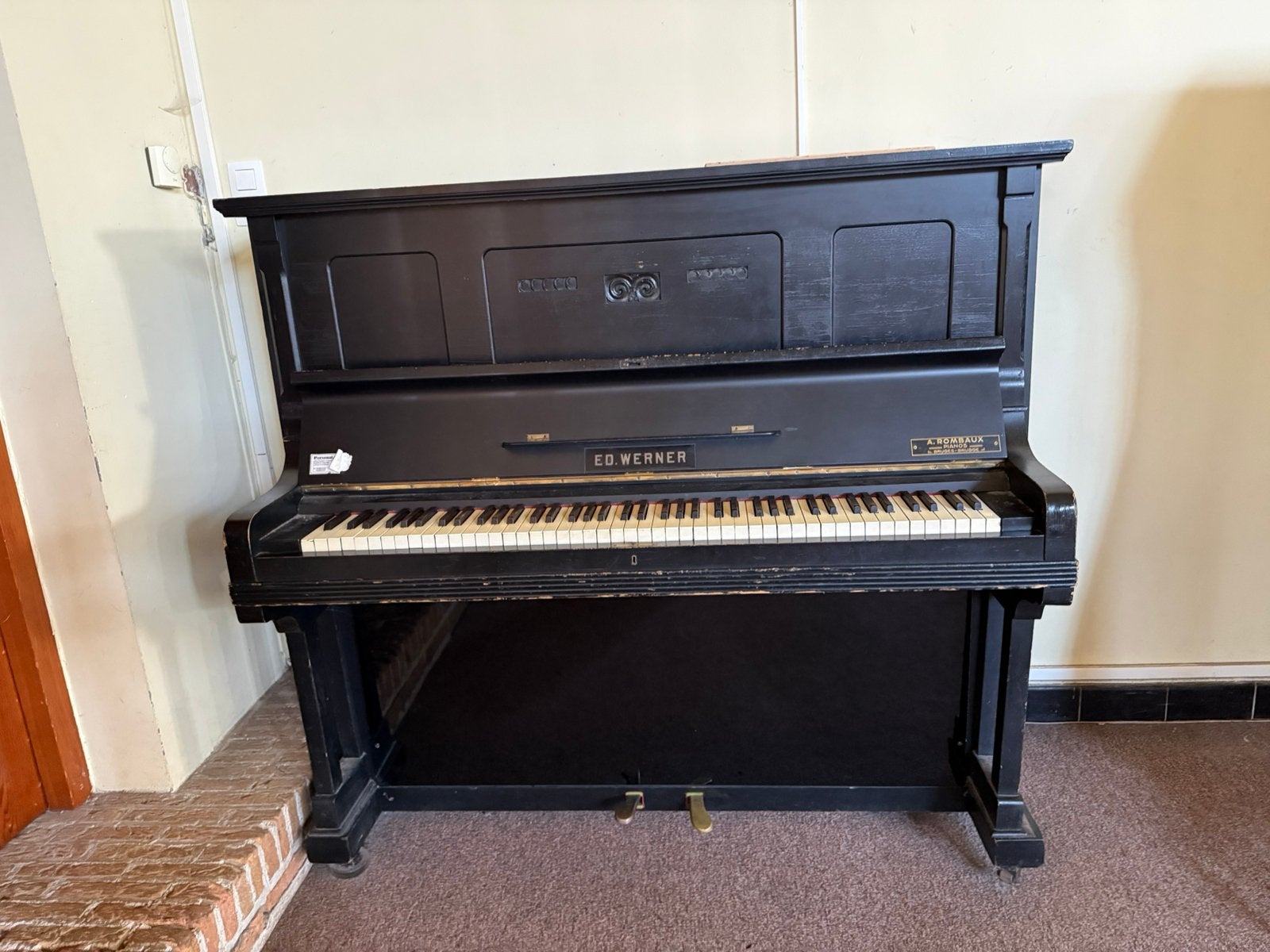 Piano, Muziek en Instrumenten, Piano's, Ophalen, Gebruikt, Zwart, Piano