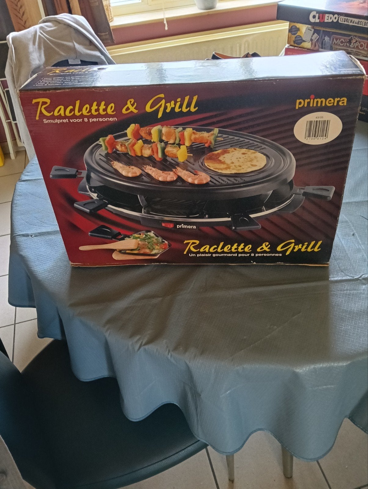 Primera Raclette & Grill voor 8 personen - IN DOOS, Elektronische apparatuur, Gourmetstellen, Ophalen