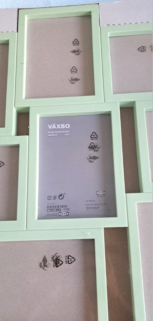 Växbo aaneengeschakelde fotokader in groene kleur nieuw!, TV, Hi-fi & Vidéo, Neuf, Autres types, Pour plusieurs photos, Plastique