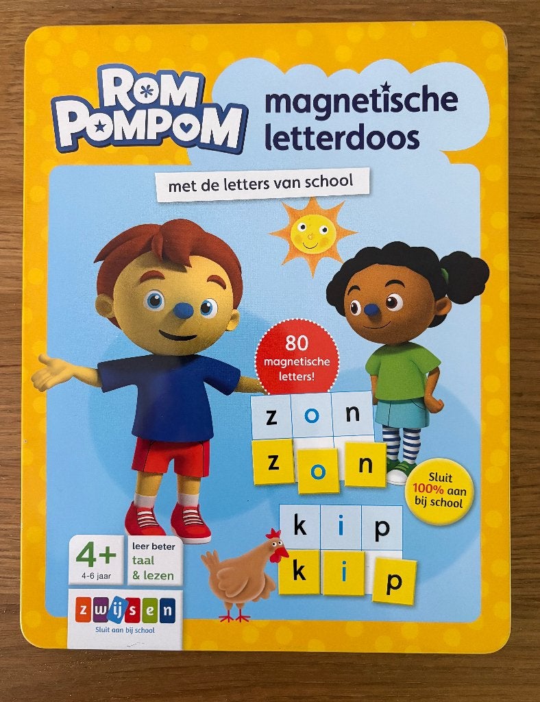 Rompompom Magnetische Letterdoos 4+, Ophalen of Verzenden, Zo goed als nieuw, Taal en Lezen