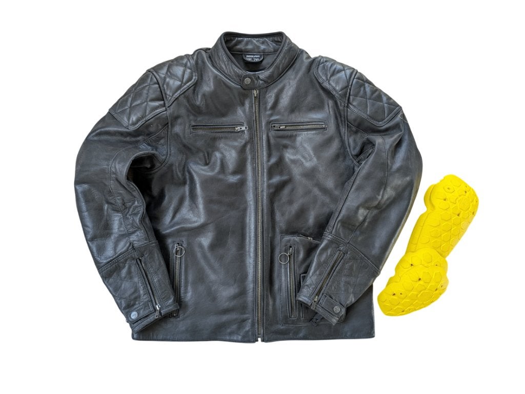 Veste de moto en cuir vintage Segura Madisson homme - 2XL, Motos, Enlèvement ou Envoi, Seconde main, Hommes, Manteau | cuir