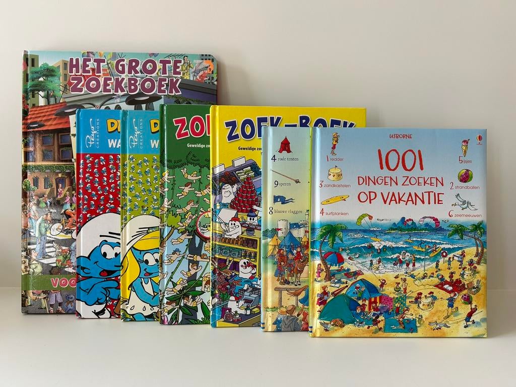 Pakket van 9 superleuke zoekboeken, Boeken, Kinderboeken | Jeugd | onder 10 jaar, Gelezen, Verzenden