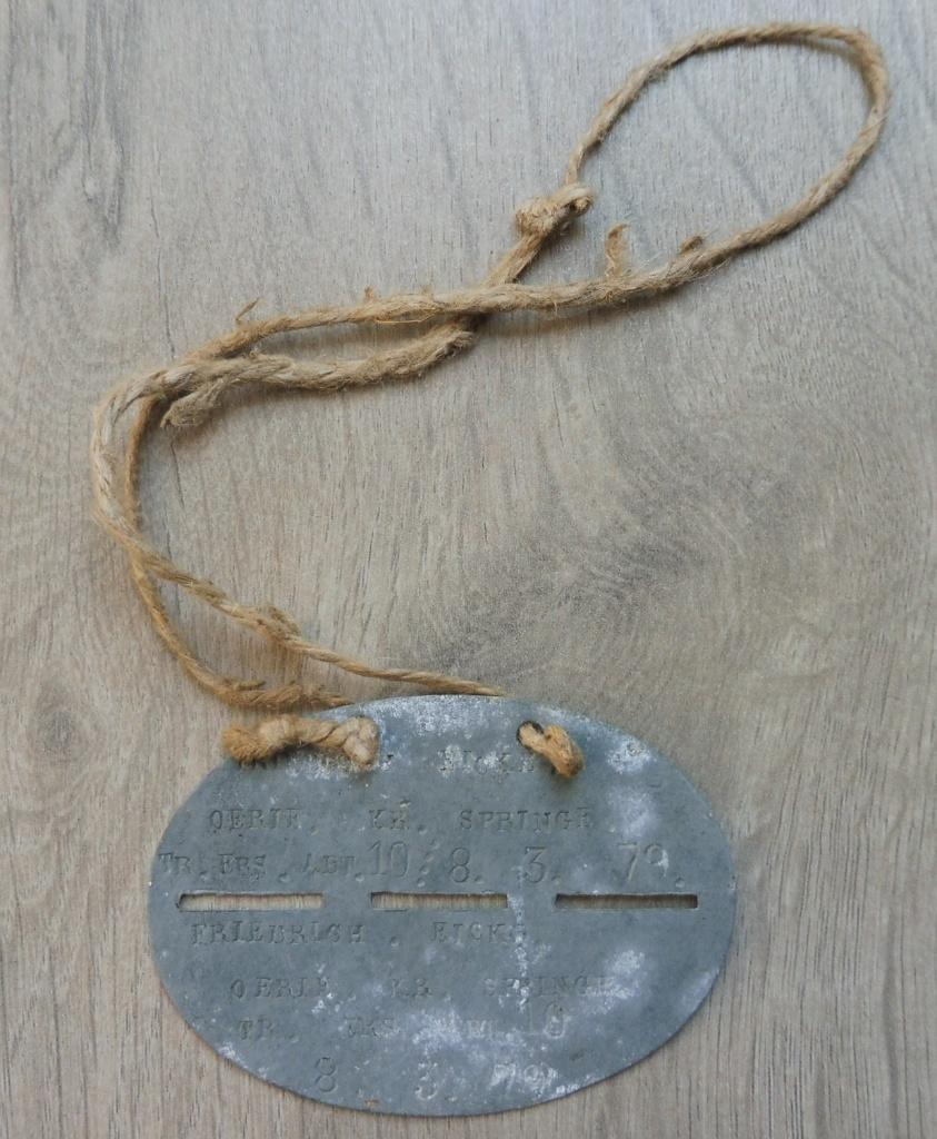 Magnifique Erkennungsmarke Sanitäterà Ypres, Passchendaele., Collections, Objets militaires | Général, Armée de terre, Envoi