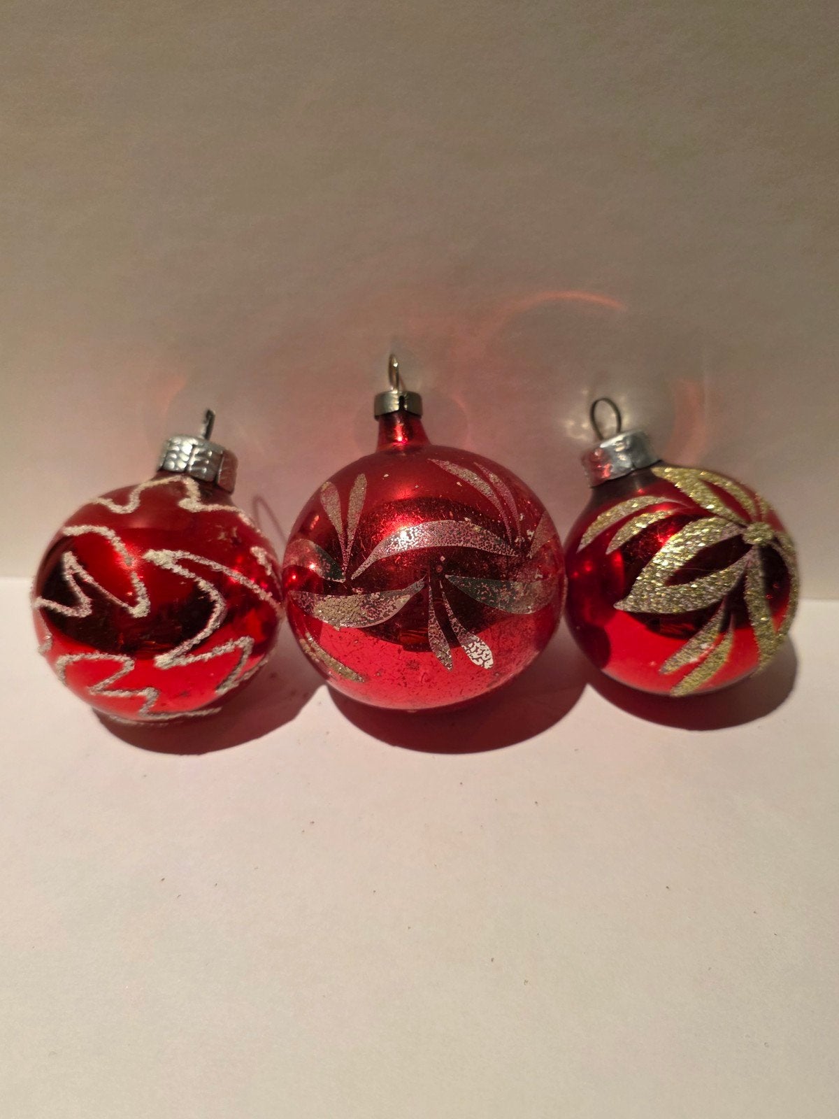 rode vintage kerstballen, Diversen, Ophalen of Verzenden