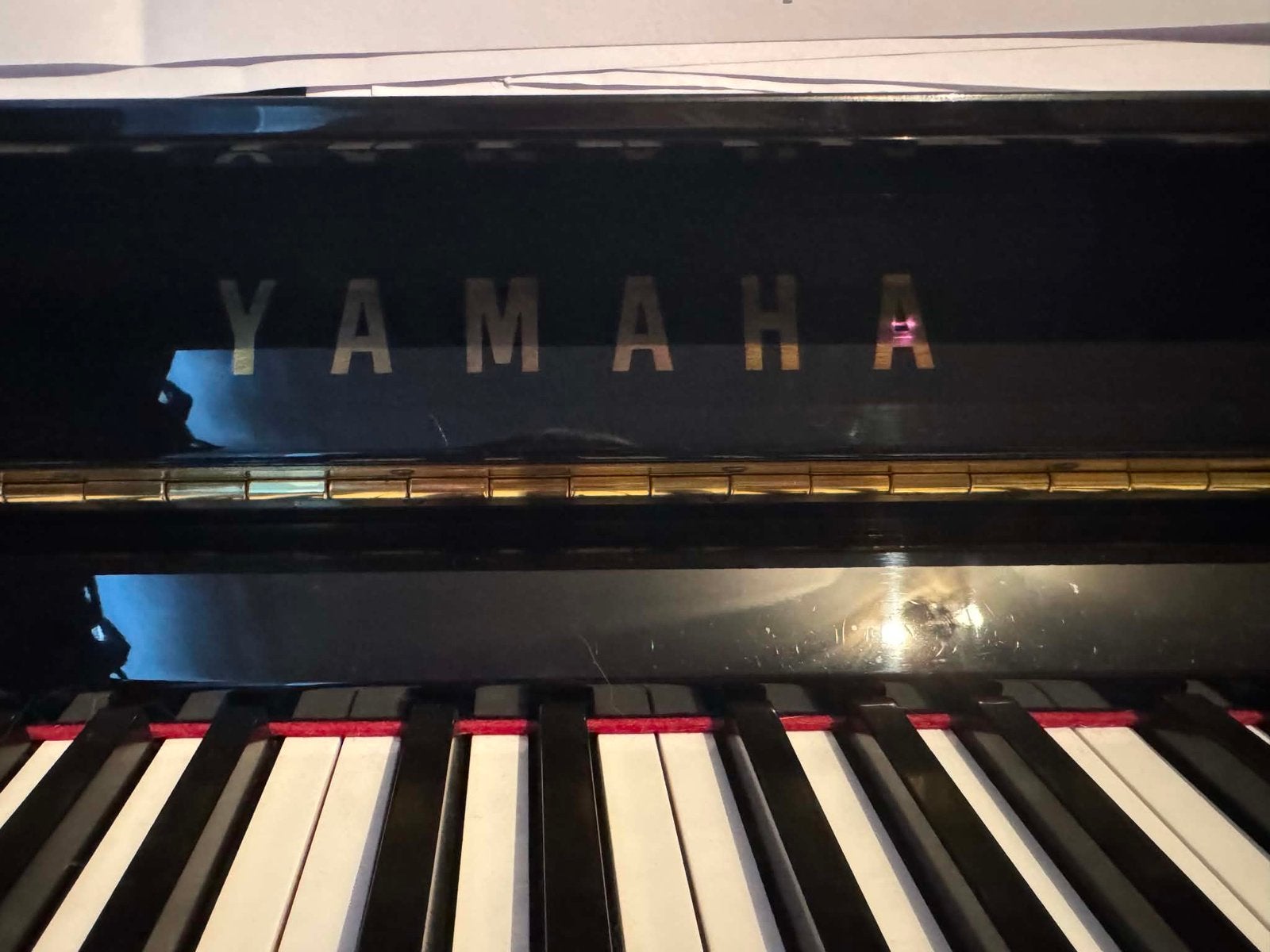 Piano Yamaha U1, trans Acoustic, Musique & Instruments, Brillant, Comme neuf, Enlèvement, Piano