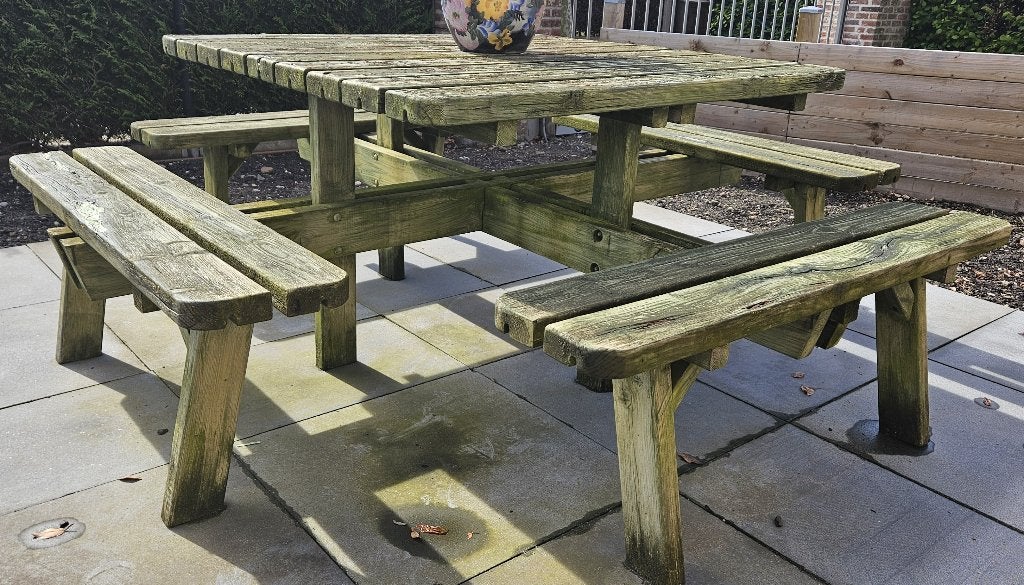 Picknicktafel, Ophalen, Hout
