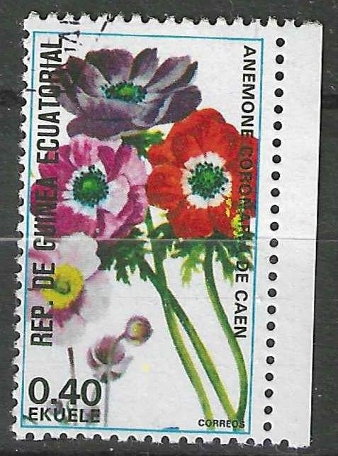Guinée équatoriale 1979 - Michel 1589A - Anémone (ST), Timbres & Monnaies, Timbres | Afrique, Affranchi, Envoi