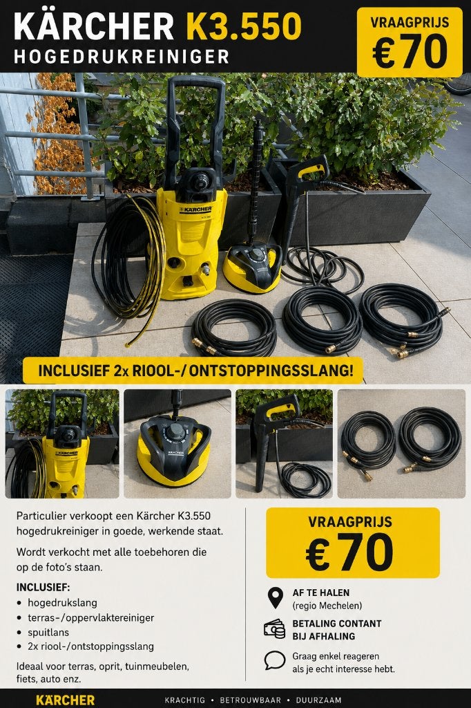Kärcher hogedrukreiniger & accessoires, Ophalen, Gebruikt, Elektrisch, Karcher