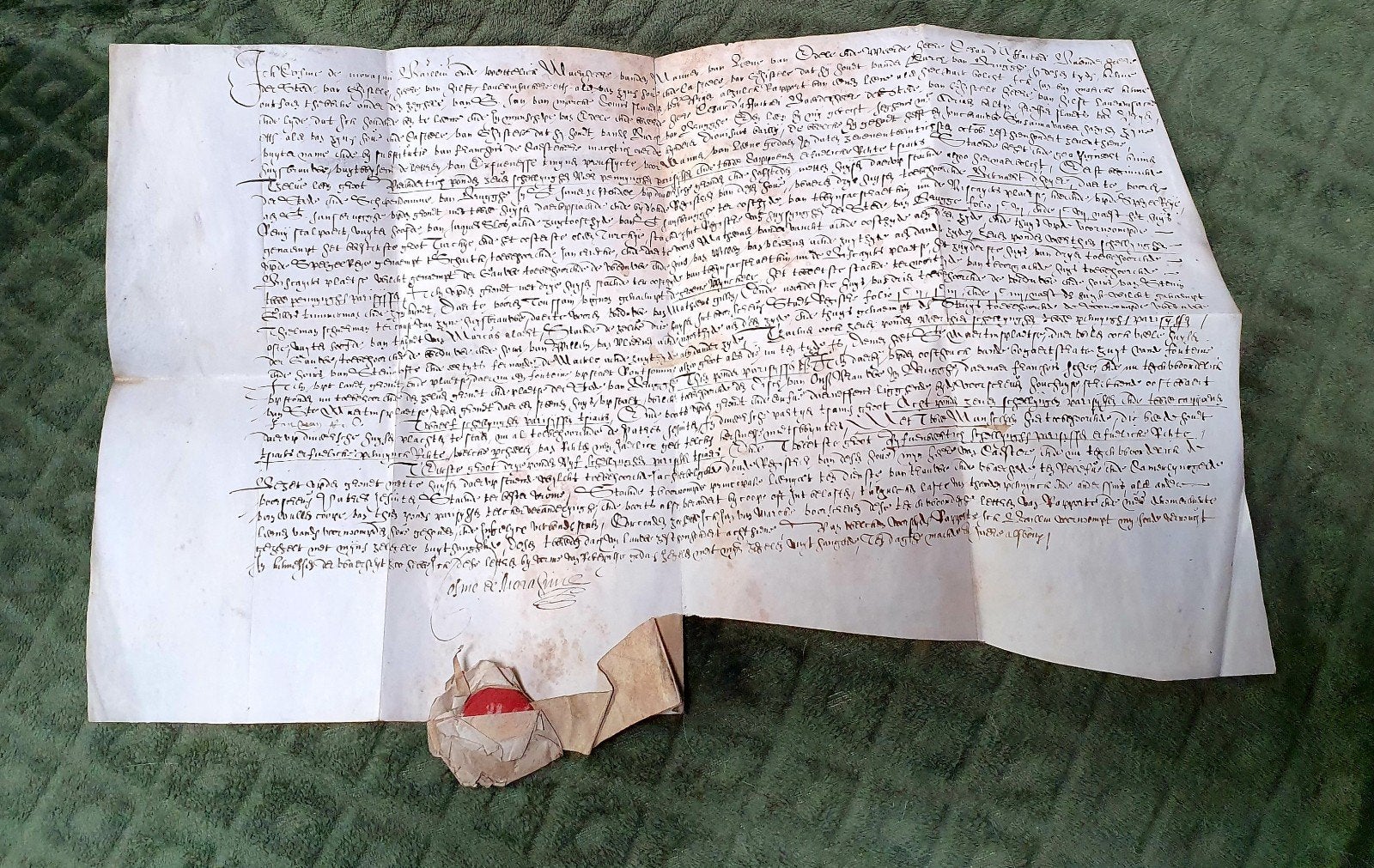 Manuscript perkament met zegel, Enlèvement ou Envoi