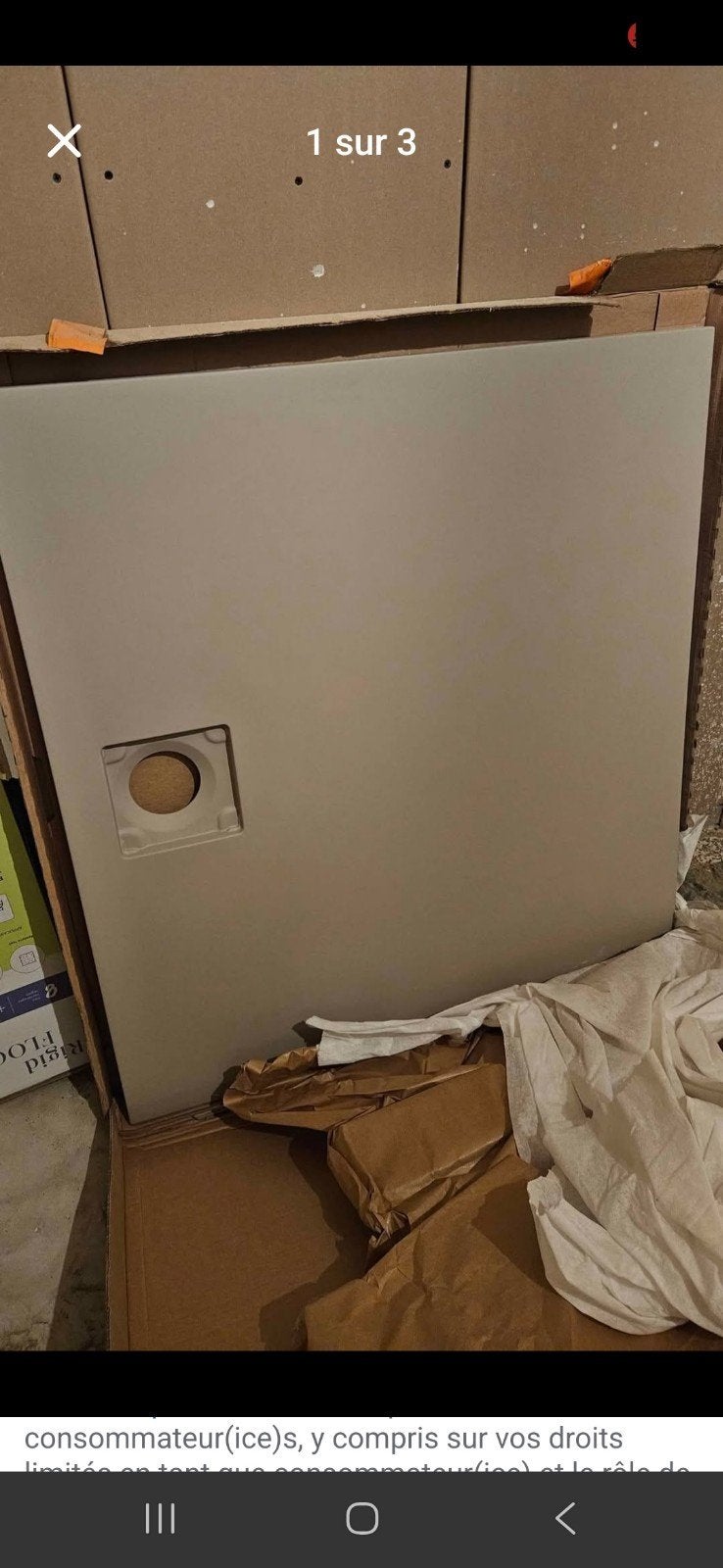 Receveur de douche, Bricolage & Construction, Sanitaire, Douche, Enlèvement