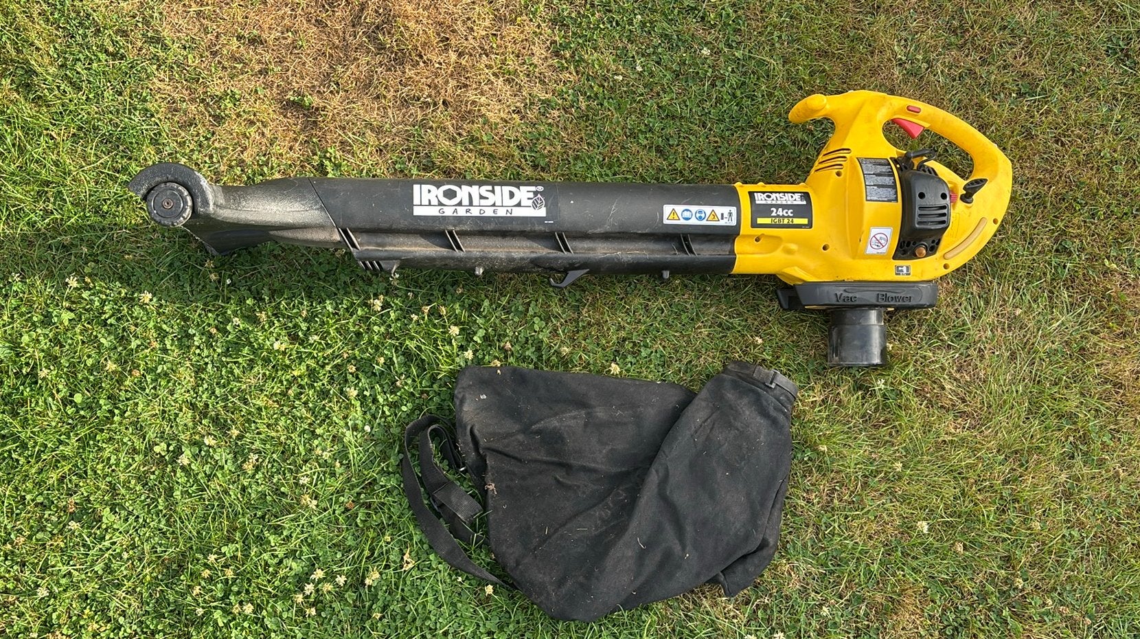 Ironside Garden 24cc bladblazer op benzine met opvangzak, Tuin en Terras, Ophalen of Verzenden, Gebruikt