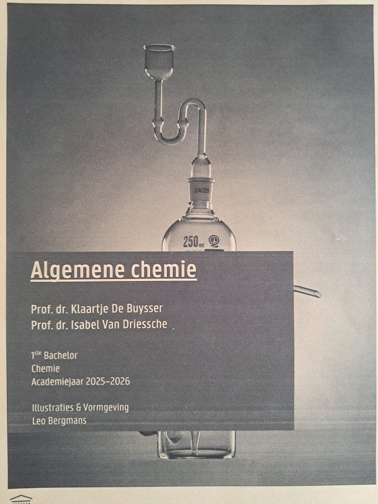 UGent Algemene Chemie (2025-2026) + alle slides op papier, Ophalen of Verzenden, Zo goed als nieuw, UGent, Natuurwetenschap