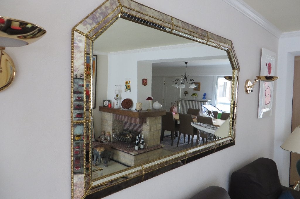 art deco stijl;spiegel: 1,59 op 0,92 m, Ophalen, Zo goed als nieuw