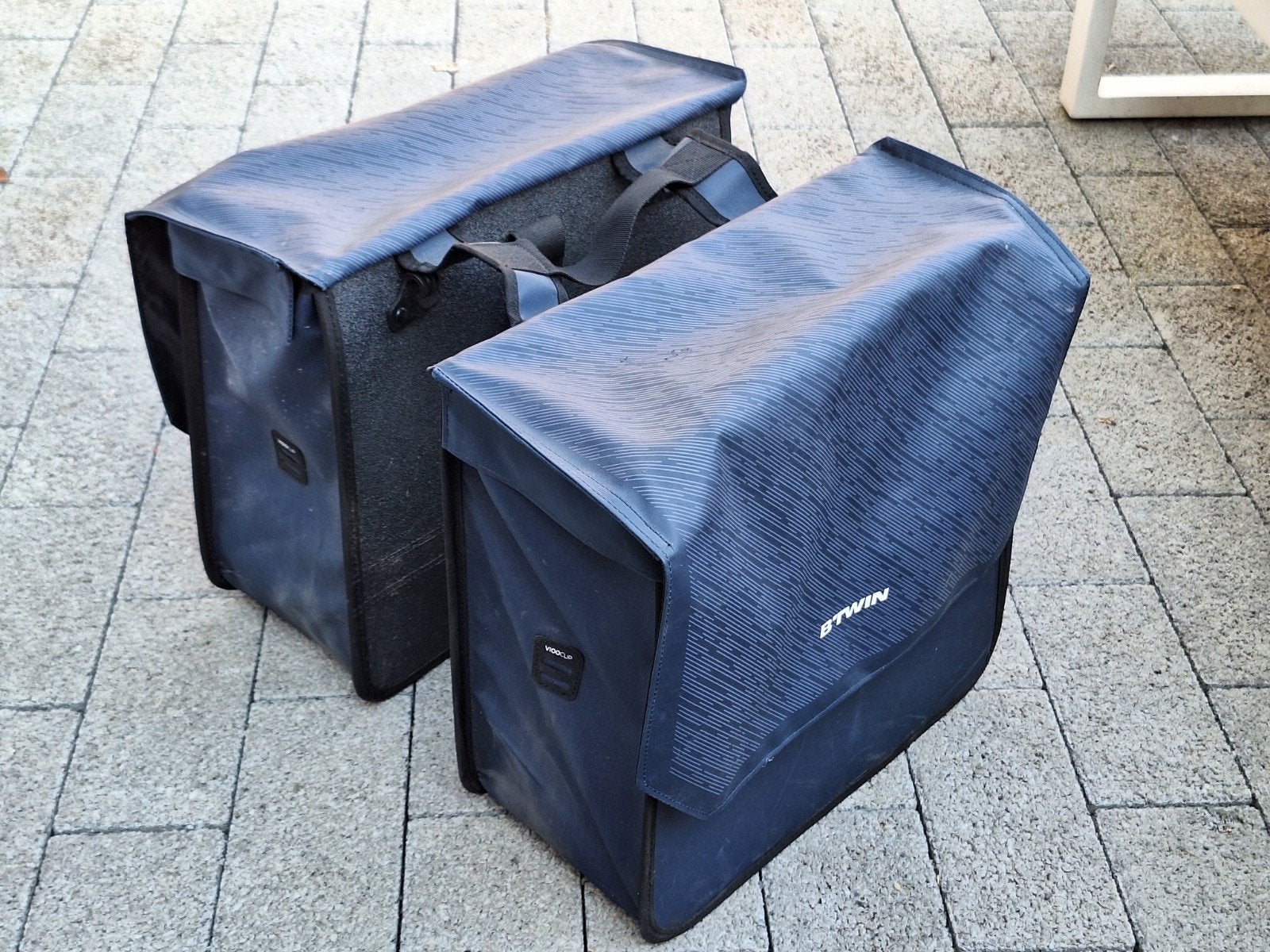 B'TWIN Dubbele Fietstas – Waterafstotend (2x15L), Ophalen, Gebruikt, Decathlon Btwin