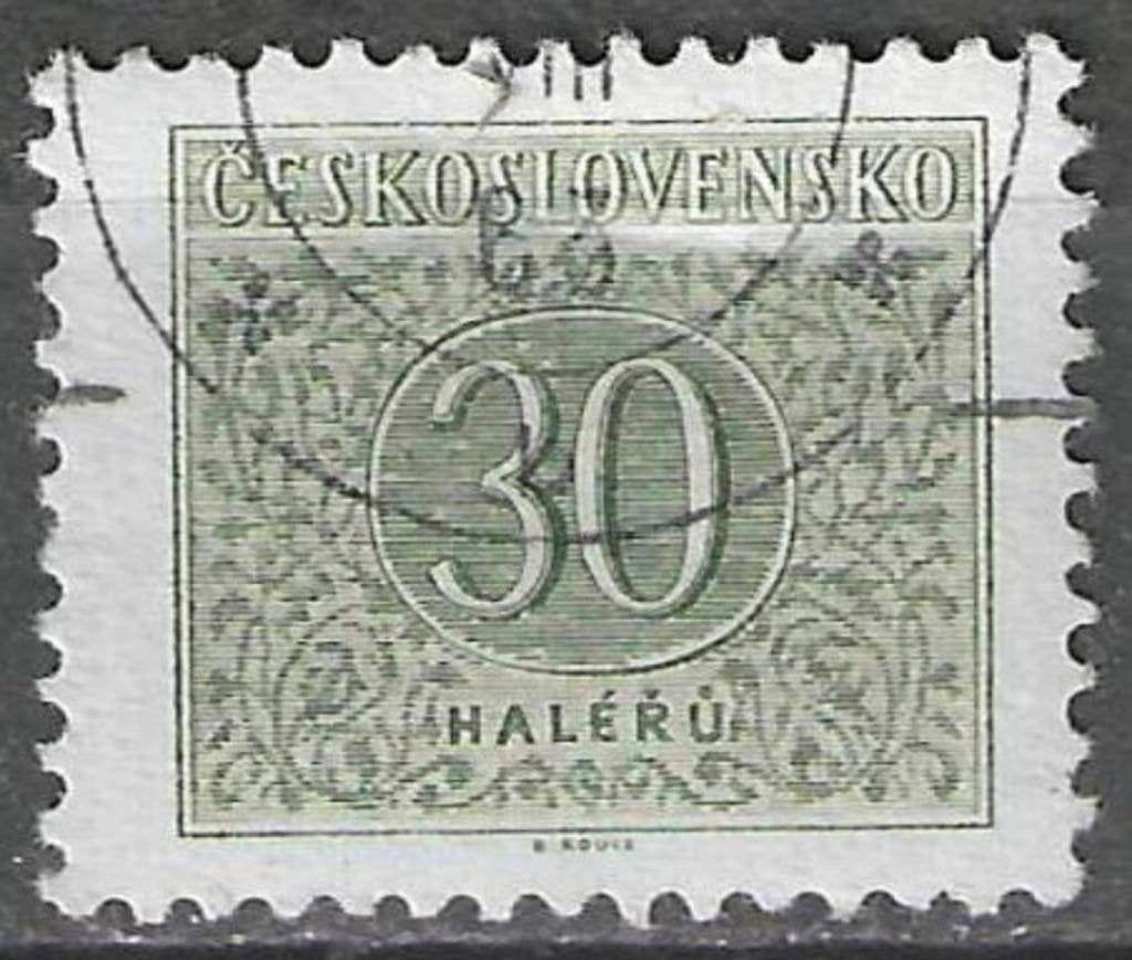 Tchécoslovaquie 1954 - Yvert 81TX - Timbre fisca de ty (ST), Envoi, Affranchi