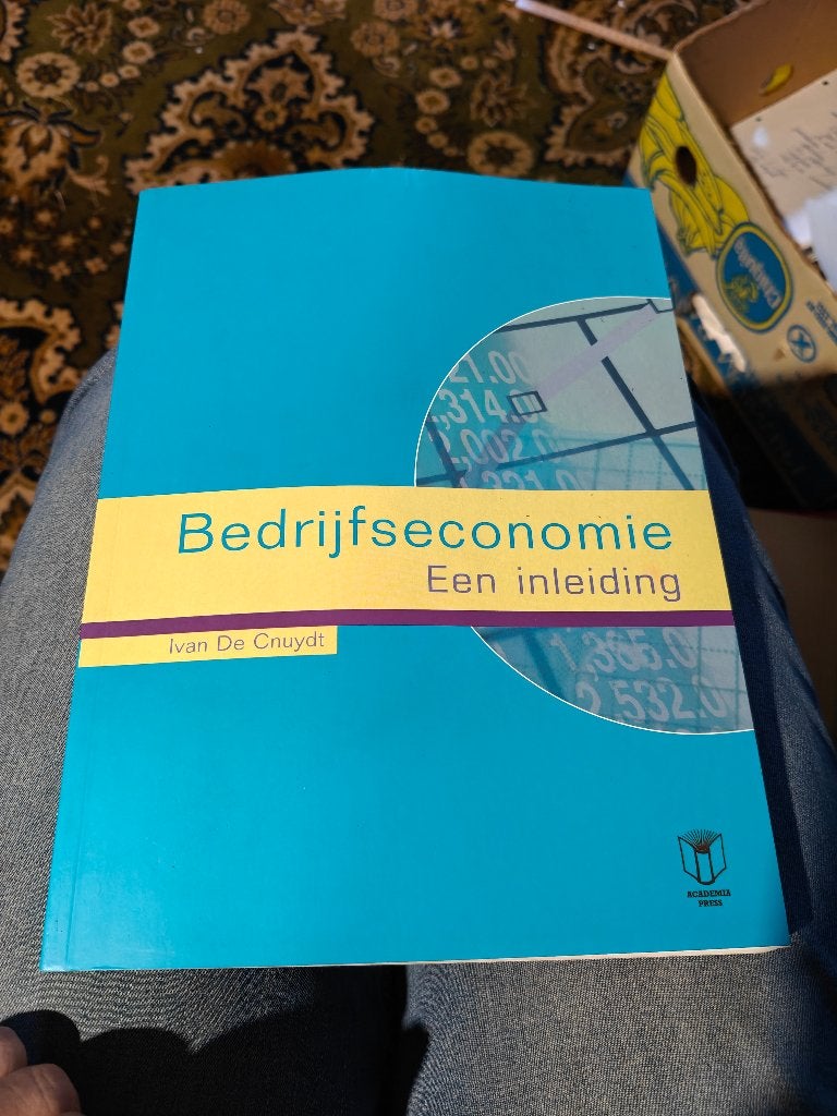Boek bedrijfseconomie een inleiding, Boeken, Ophalen, Ivan De Cnuydt, Zo goed als nieuw, Economie en Marketing