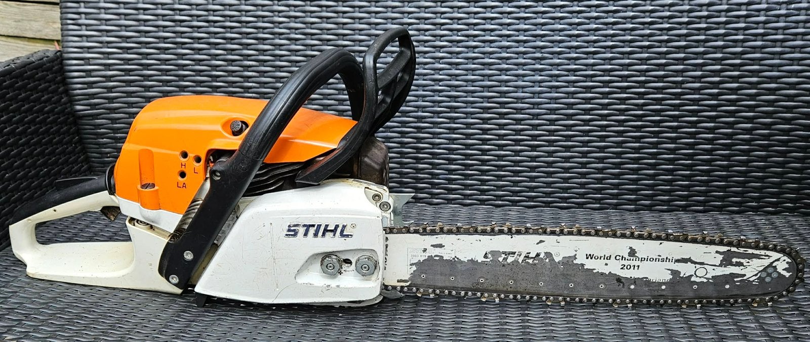 Stihl MS 261C kettingzaag, Ophalen, Gebruikt