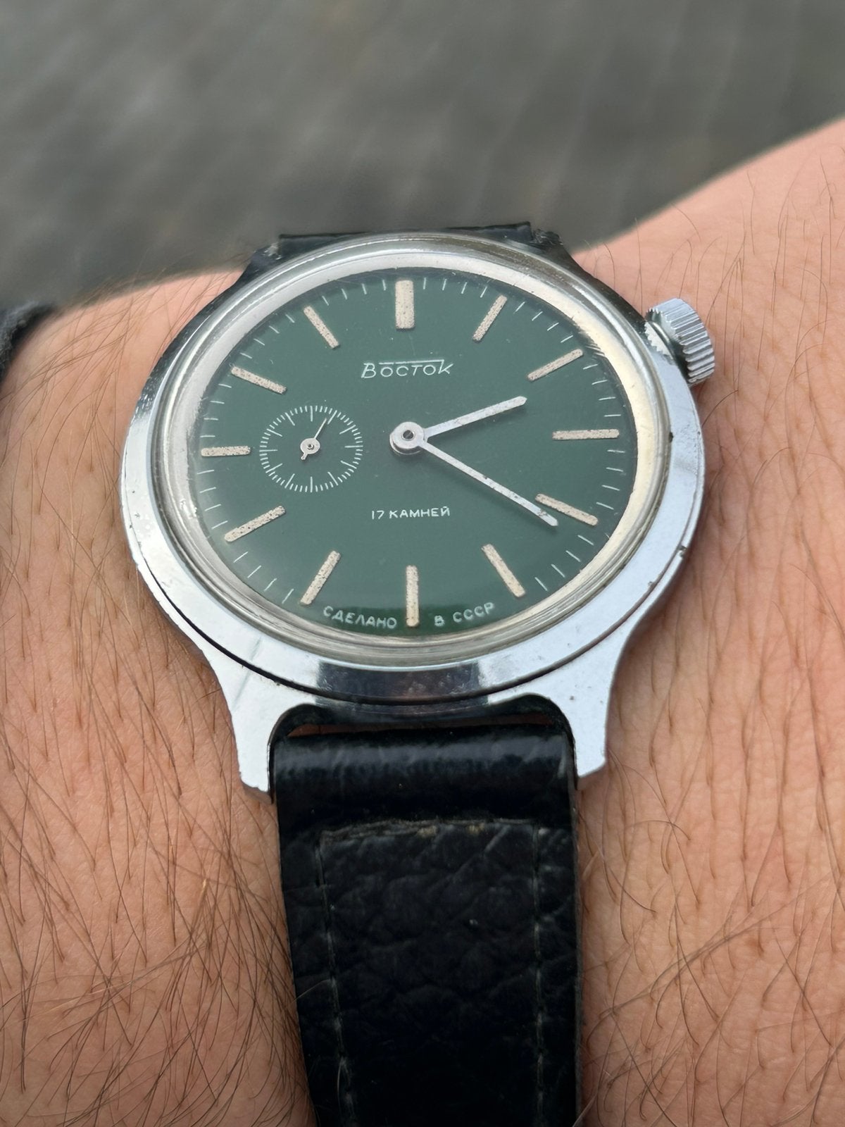 Montre Horloge Wostok cadran vert USSR, Enlèvement ou Envoi