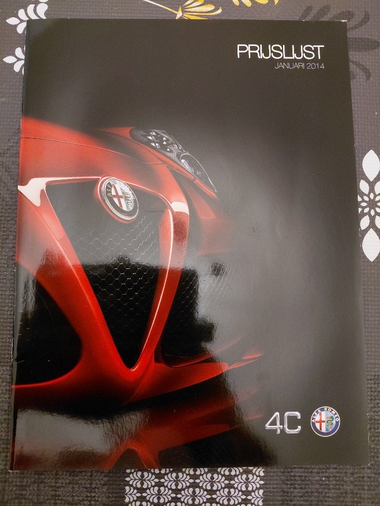 Brochure Alfa Romeo Prijslijst 2014, Alfa Romeo, Ophalen of Verzenden, Zo goed als nieuw, Alfa Romeo