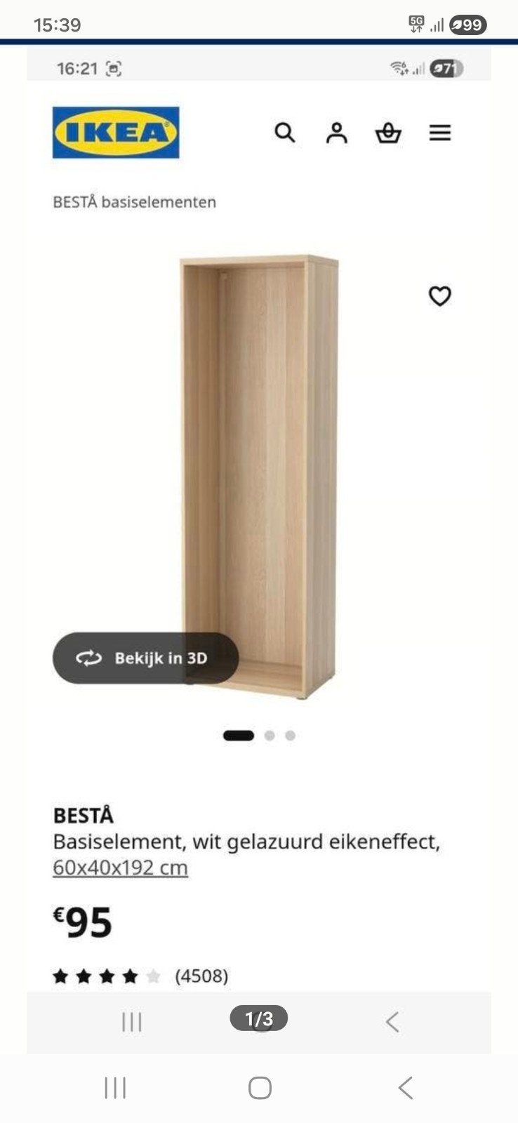 Kast - ikea Besta, Maison & Meubles, Armoires | Autre, Enlèvement