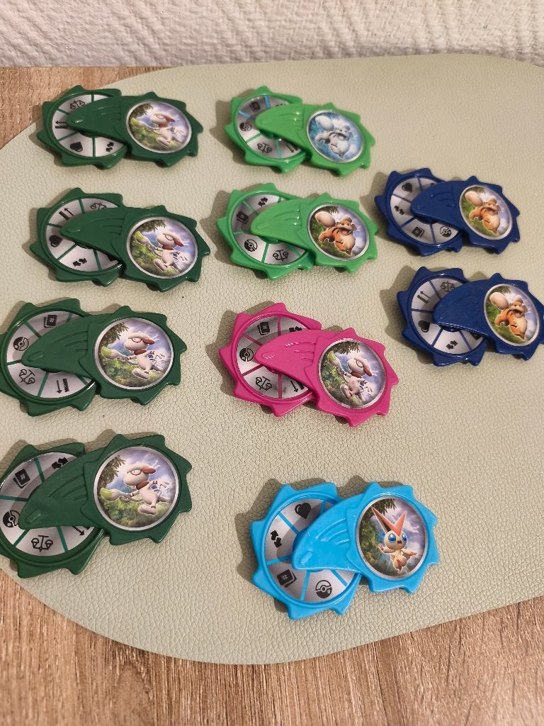 10 toupies compteur Pokémon., Enlèvement ou Envoi, Utilisé
