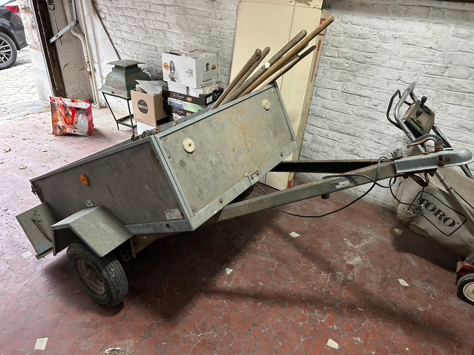 Remorque 400 kg, Bricolage & Construction, Chariots de transport, Enlèvement, Utilisé