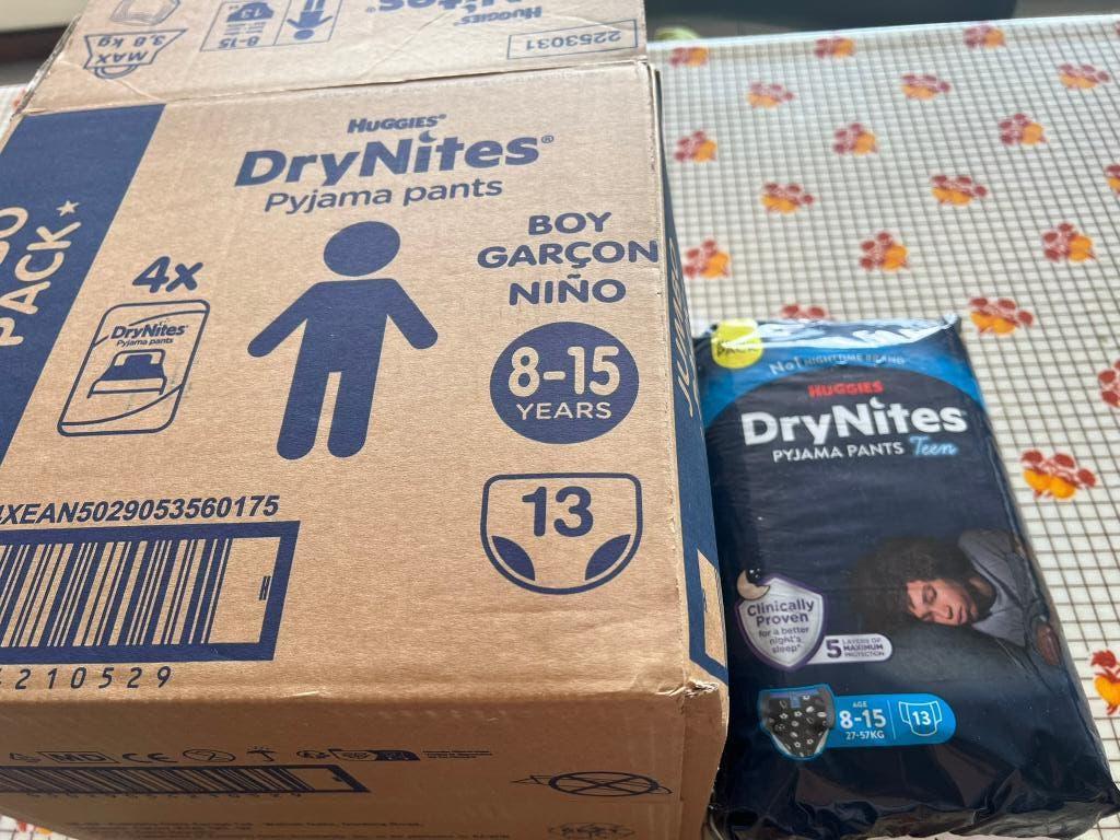 Drynites Pyjamapants+bedmats-+Pampers />8 jr-jongen, Enlèvement, Neuf, Autres types, Autres marques