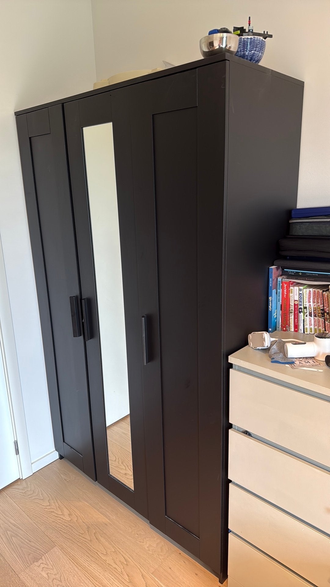 Armoire Ikea Brimmes Brun Fonce en bon état, Enlèvement, Comme neuf