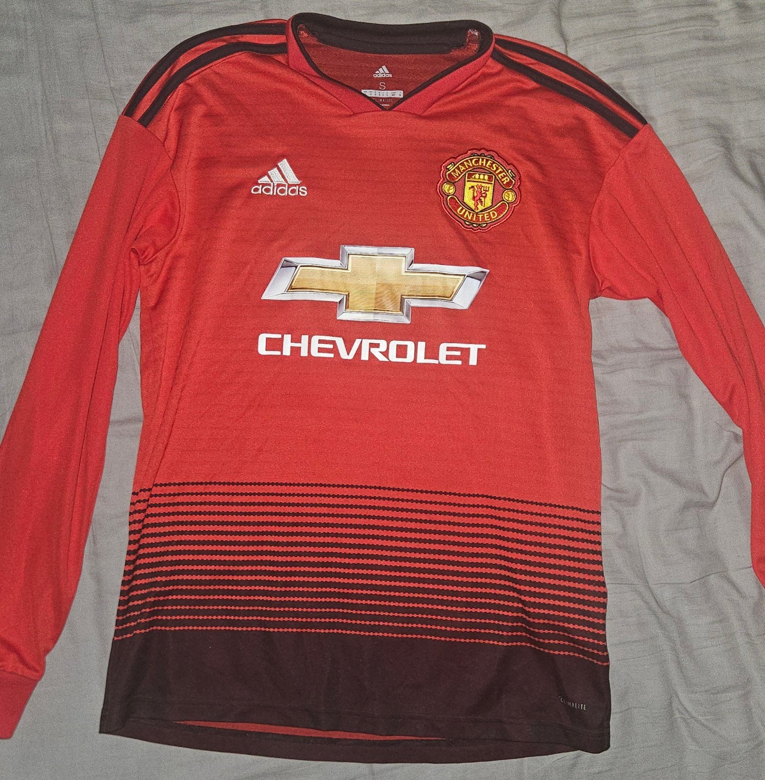 Manchester United 2018/19Adidas Home Shirt LongSleeve Size S, Maat S, Ophalen of Verzenden, Zo goed als nieuw, Shirt