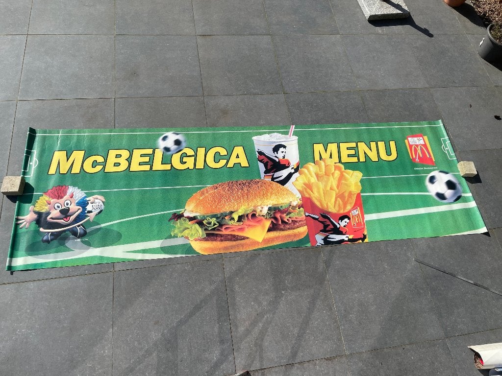 Bannières publicitaires McDonalds vintage, Collections, Enlèvement ou Envoi, Panneau publicitaire