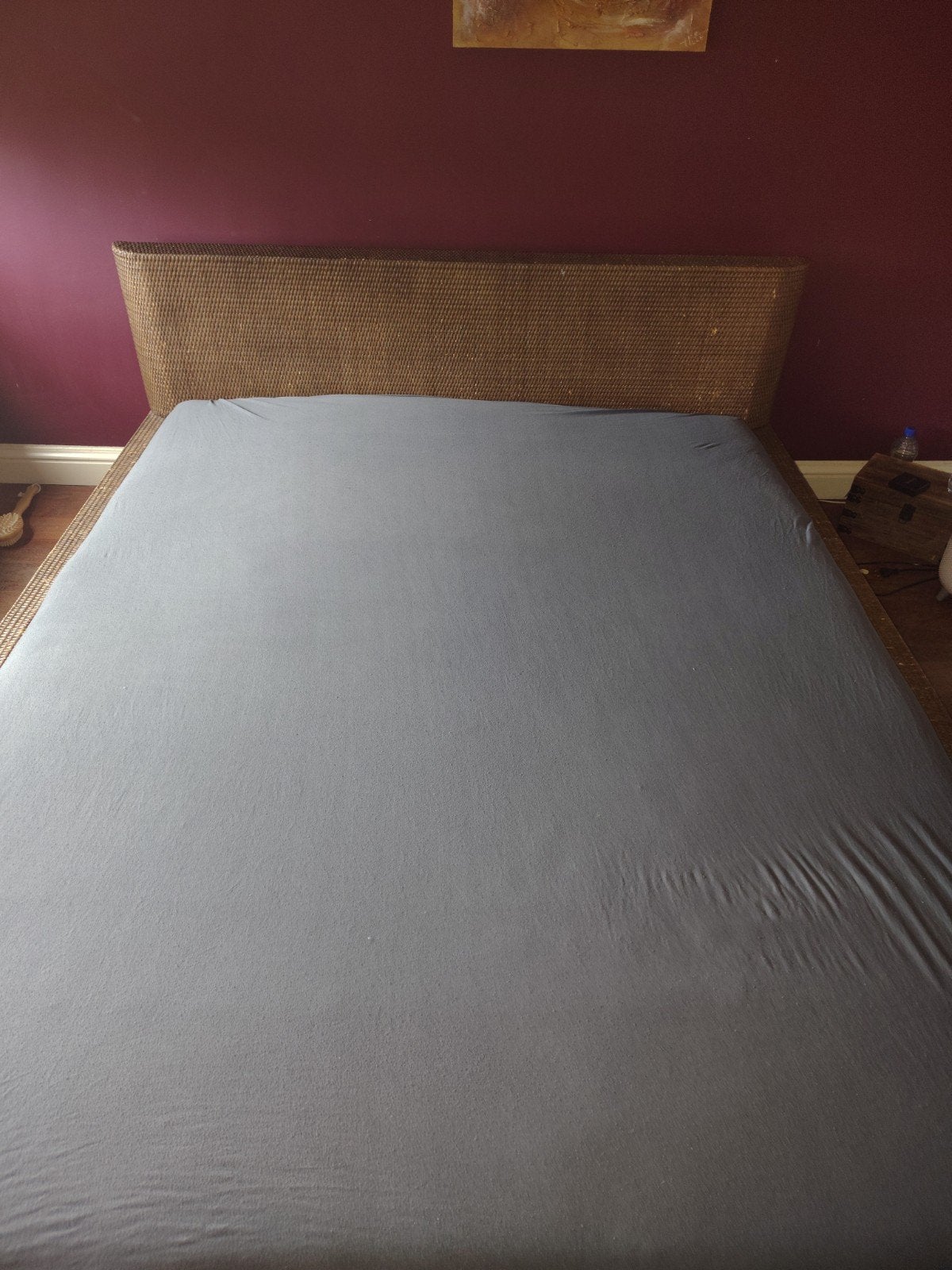 Gratis Rotan bed  160 op 200 CM . Er is een lattenbodem lint, Enlèvement, 200 cm, 160 cm, Matelas