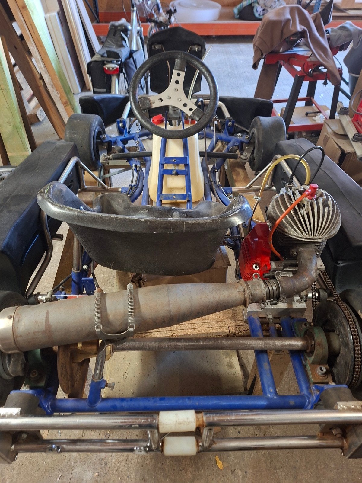 kart met 125cc motor, Sport en Fitness, Karting, Ophalen, Gebruikt, Kart