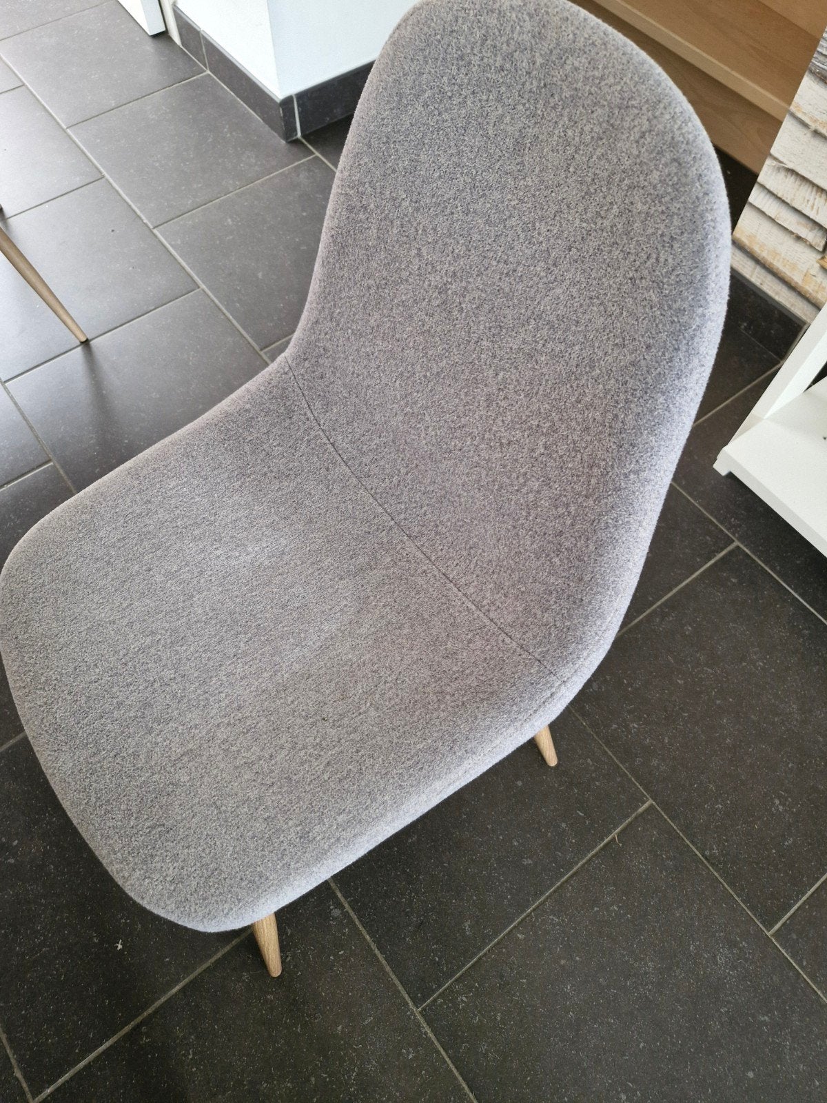 4 stoelen, ook afzonderlijk te koop, Maison & Meubles, Enlèvement, Utilisé, Gris, Bois