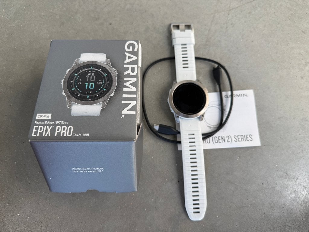 Horloge Epix Pro (g2) 51 Saph Ti Whitestone EMEA, Overige merken, Kunststof, Polshorloge, Kunststof