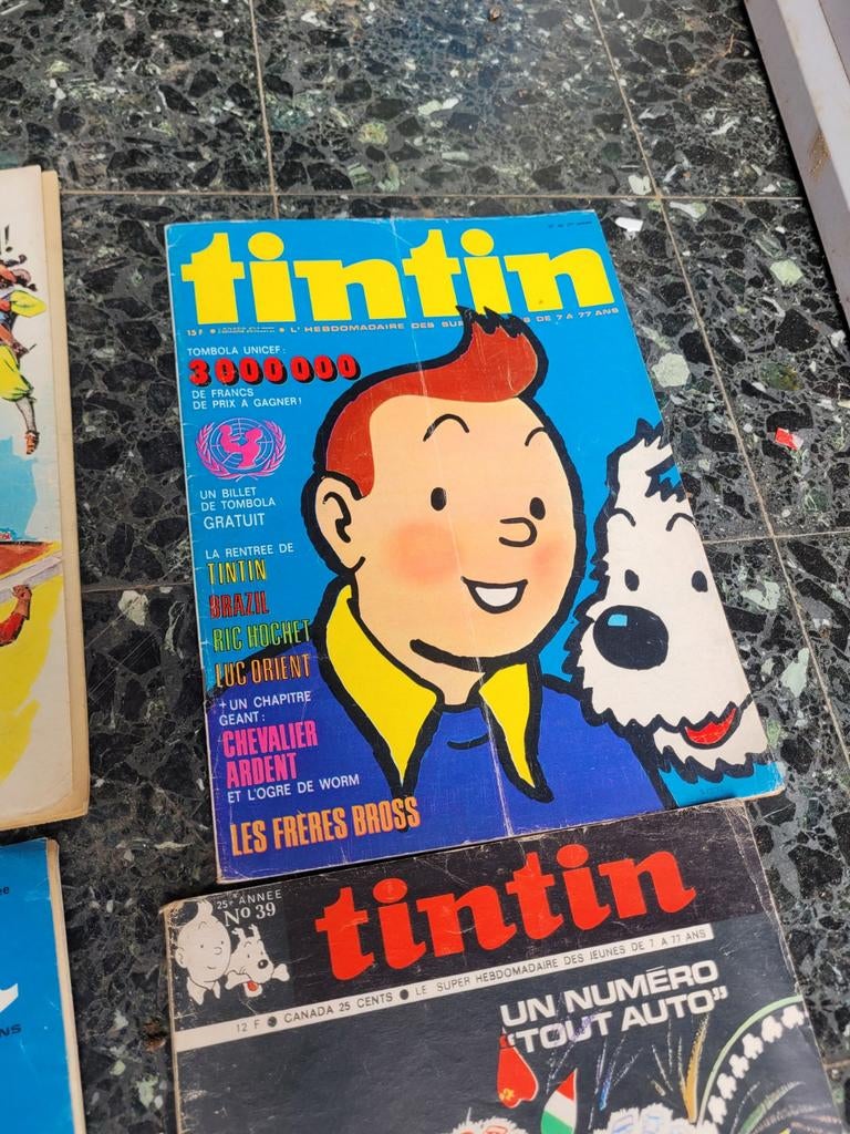 Tintin / Spirou Lot ancienne bande dessinée, Enlèvement